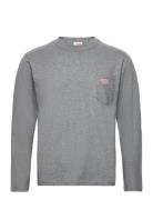 Basic Pocket T-Shirt Héritage Tops T-Langærmet Skjorte Grey Armor Lux