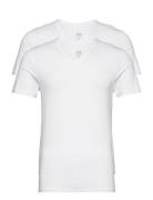 Jbs 2-Pack V-Neck Bamboo Tops T-Kortærmet Skjorte White JBS