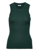 2Nd Consuelo - Knit Viscose Tops T-shirts & Tops Sleeveless Green 2NDD...