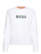 C_Elaboss_6 Tops Sweatshirts & Hoodies Sweatshirts White BOSS