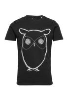 Alder Big Owl Tee - Gots/Vegan Tops T-Kortærmet Skjorte Black Knowledg...