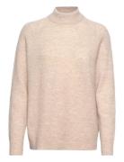 Slflulu Ls Knit High Neck B Tops Knitwear Jumpers Beige Selected Femme