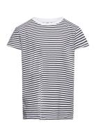Organic Favorite Stripe Tuvina Tee Tops T-Kortærmet Skjorte White Mads...