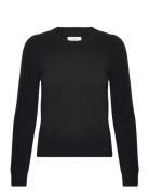 Evinapw Pu Tops Knitwear Jumpers Black Part Two