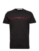 Core Institutional Logo Slim Tee Tops T-Kortærmet Skjorte Black Calvin...