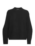 Pullover - Long Sleeve Tops Knitwear Jumpers Black Ilse Jacobsen