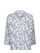 Cotton Blouse With Floral Print Tops Blouses Long-sleeved Multi/patter...
