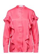 2Nd Edition Geranimo - Drapy Twill Tops Blouses Long-sleeved Pink 2NDD...