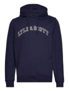 Collegiate Overhead Hoodie Tops Sweatshirts & Hoodies Hoodies Navy Lyl...