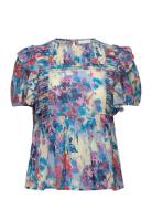 2Nd Alouette - Cotton Bliss Tops Blouses Short-sleeved Multi/patterned...
