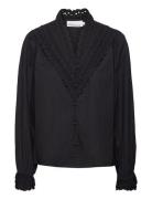 Janellekb Blouse Tops Blouses Long-sleeved Black Karen By Simonsen