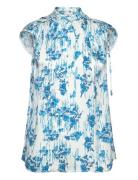 Nico - Floral Elements Tops Blouses Short-sleeved Blue Day Birger Et M...