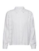 Lr-Alaya Tops Shirts Long-sleeved White Levete Room