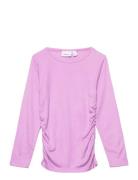 Nkflam Ls Slim Top Tops T-shirts Long-sleeved T-Skjorte Purple Name It