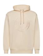 D2. Monogram Sweat Hoodie Tops Sweatshirts & Hoodies Hoodies Cream GAN...