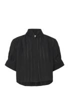 Lucia - Blended Stripe Tops Blouses Short-sleeved Black Day Birger Et ...