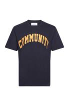 Deacon T-Shirt Tops T-Kortærmet Skjorte Navy Les Deux