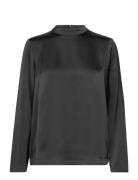 Gili Top Tops Blouses Long-sleeved Black NORR
