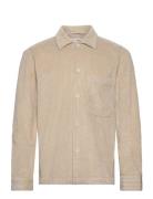 Slhloosejake-Cord Overshirt Ls Tops Overshirts Cream Selected Homme