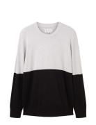Relaxed Color Block Knit Tops Sweatshirts & Hoodies Sweatshirts Grey T...