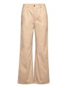 High Waist Pleat Front Bottoms Trousers Wide Leg Beige French Connecti...