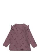 Blouse Ls W.aop - Girls Tops T-shirts Long-sleeved T-Skjorte Purple Fi...