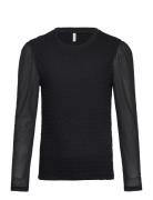 Kogalexa L/S Mesh Top Jrs Tops T-shirts Long-sleeved T-Skjorte Black K...