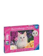 White Kitten Glitter 100P Toys Puzzles And Games Puzzles Classic Puzzl...