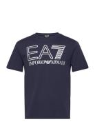 T-Shirts Tops T-Kortærmet Skjorte Navy EA7