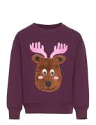 Sweater Placement Forest Tops Sweatshirts & Hoodies Sweatshirts Purple...