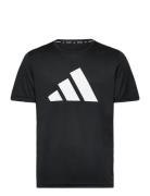 Run It Tee Sport T-Kortærmet Skjorte Black Adidas Performance
