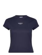Tjw Bby Essential Logo 1 Ss Tops T-shirts & Tops Short-sleeved Navy To...