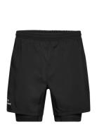 Nwlfast 2In1 Zip Pocket Shorts Sport Shorts Sport Shorts Black Newline