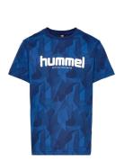 Hmltonni T-Shirt S/S Sport T-Kortærmet Skjorte Blue Hummel