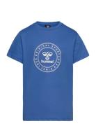 Hmltres Circle T-Shirt S/S Sport T-Kortærmet Skjorte Blue Hummel