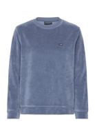 Martha Organic Cotton Velour Sweatshirt Tops Sweatshirts & Hoodies Swe...