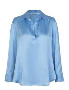Galla Blouse Tops Blouses Long-sleeved Blue Second Female