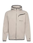 Hooded Full Zip Sweatshirt Sport Sweatshirts & Hoodies Hoodies Beige C...