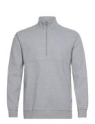 Onskodyl Reg 1/4 Zip Sweat Tops Sweatshirts & Hoodies Sweatshirts Grey...
