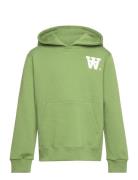 Izzy Junior Aa Moss Hoodie Tops Sweatshirts & Hoodies Hoodies Green Wo...
