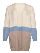 Carnew St L/S Long Stripe Cardi Knt Tops Knitwear Cardigans Cream ONLY...