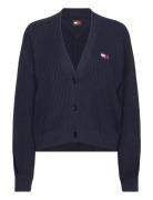 Tjw Essential Badge Cardigan Tops Knitwear Cardigans Navy Tommy Jeans