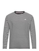 Tju Basic Striped Ls Tee Tops T-Langærmet Skjorte Black Tommy Jeans