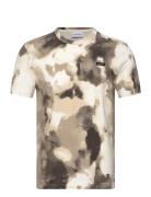 Camo All Over Print T-Shirt Tops T-Kortærmet Skjorte Brown Calvin Klei...