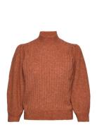 Ditta Knit Pullover Tops Knitwear Turtleneck Brown Minus