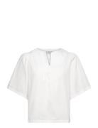 Billie 2/4 Top Tops Blouses Short-sleeved White NORR