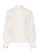 Nadiakb Shirt Tops Shirts Long-sleeved White Karen By Simonsen