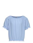 Kognew Naya S/S Top Jrs Tops T-Kortærmet Skjorte Blue Kids Only