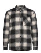 Ramon Overshirt Check 1 Tops Overshirts Black Kronstadt