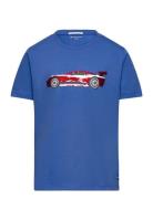 Special Artwork T-Shirt Tops T-Kortærmet Skjorte Blue Tom Tailor